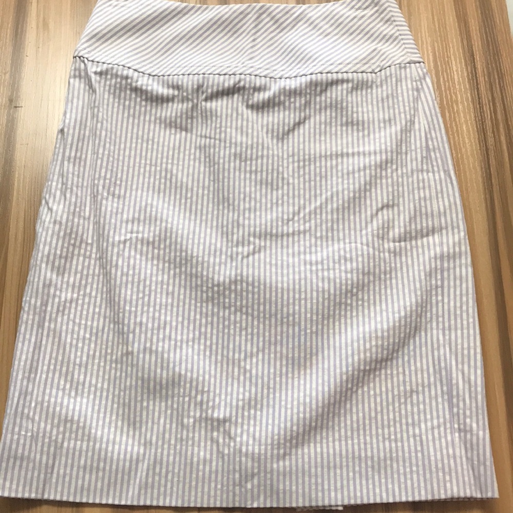 J. Crew Seersucker Pencil Skirt